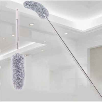 Extra-Long Retractable Duster with Extendable Rod Reusable Microfiber Brush